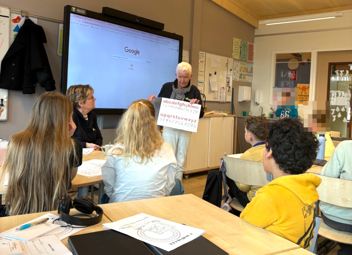 Marjan voor de klas